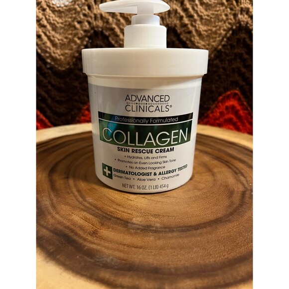 Advanced Clinicals Collagen, Skin Rescue Cream, 16 oz (454 g) - Picture 1 of 1